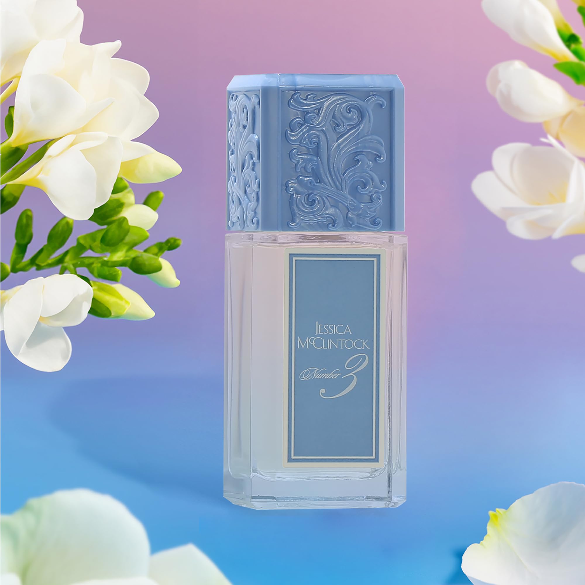 Jessica McClintock Number 3 Eau de Parfum for Women – Romantic Floral Scent (3.4oz)