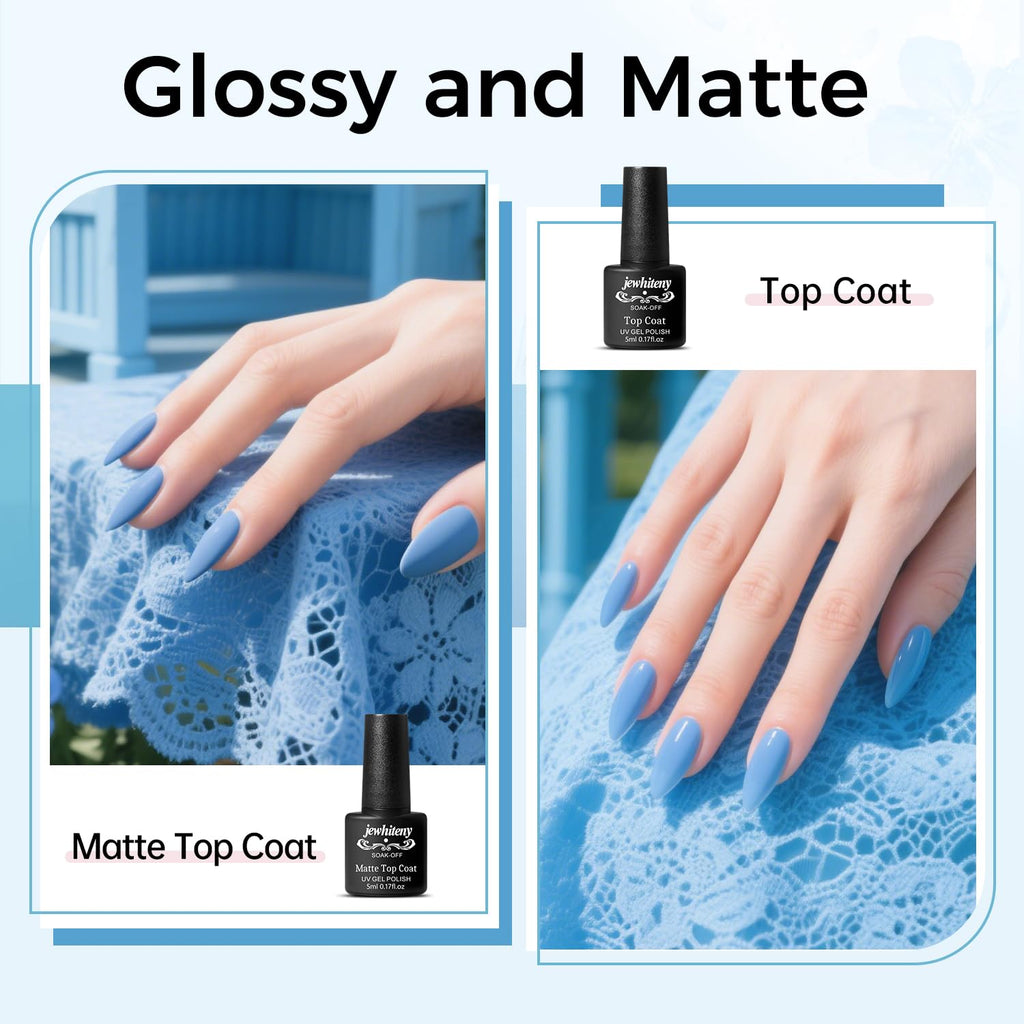 JEWHITENY Poly Nail Gel Kit – 14 Colors, 48W UV/LED Lamp, All-in-One DIY Gel Nails at Home