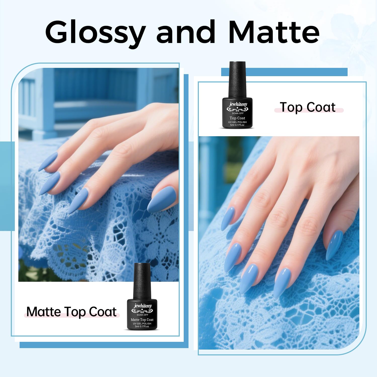 JEWHITENY Poly Nail Gel Kit – 14 Colors, 48W UV/LED Lamp, All-in-One DIY Gel Nails at Home