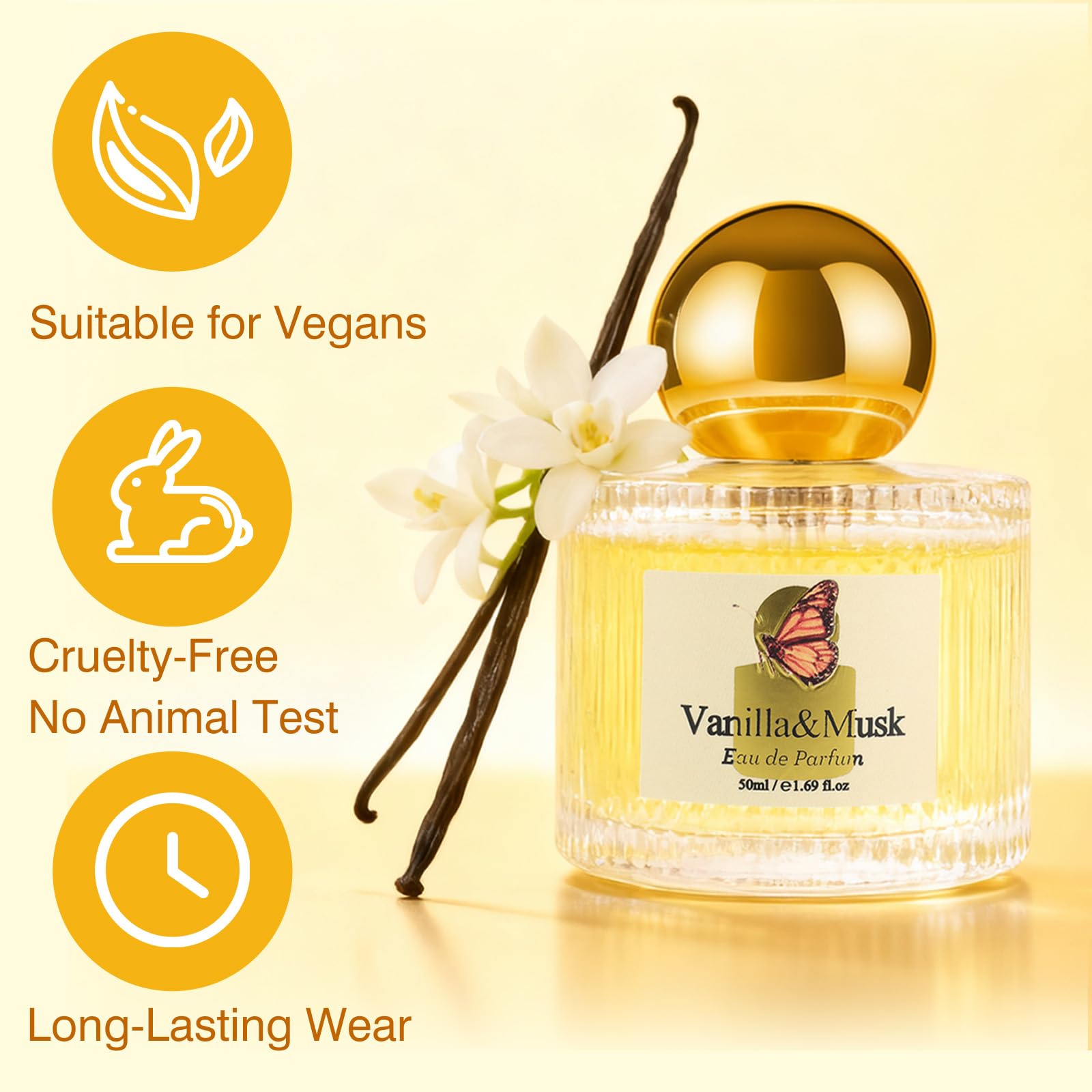 Jgppe Vanilla Musk Perfume for Women – 1.7 fl oz Eau de Parfum, Long-Lasting Sweet Vanilla Scent