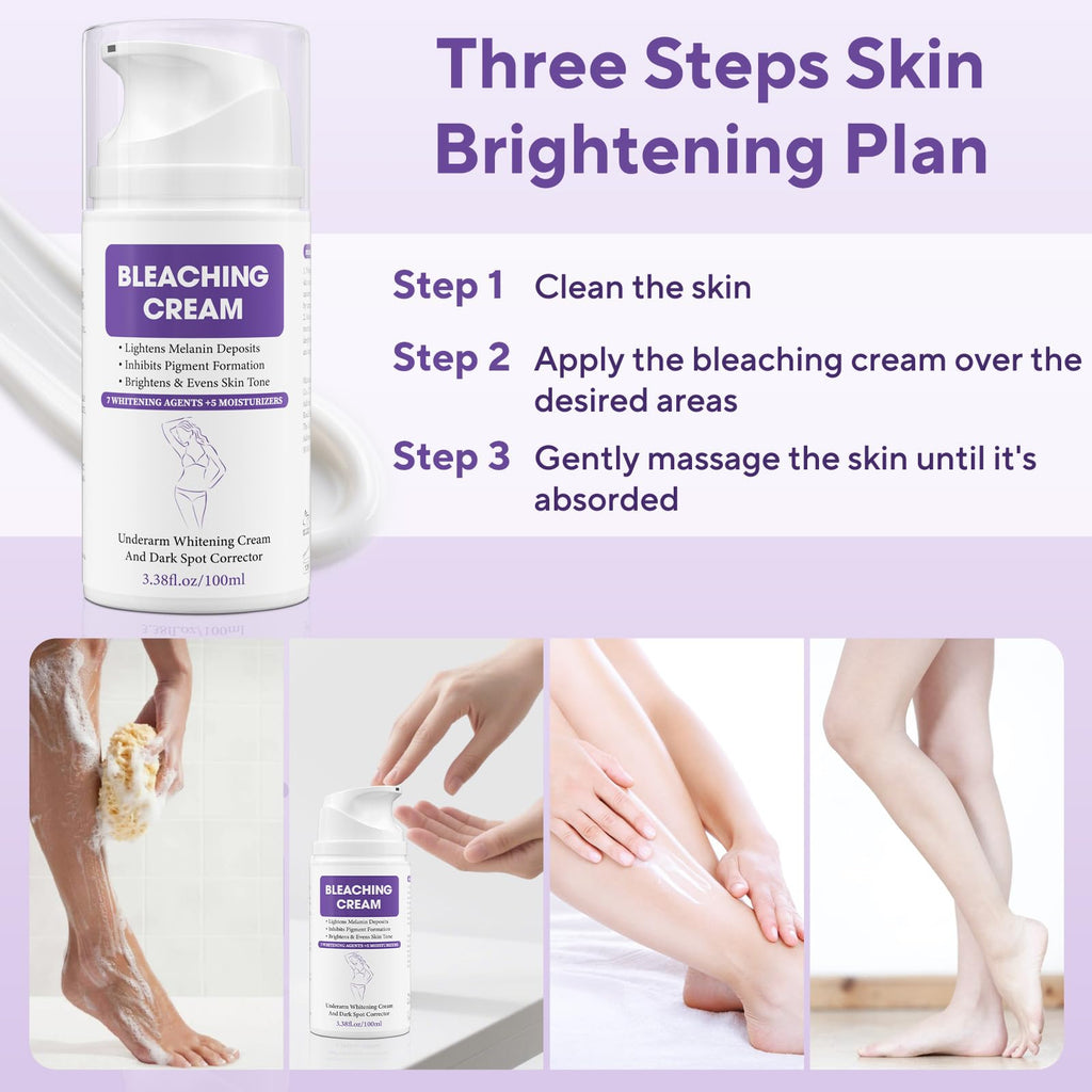 JIANLANPTT Skin Bleaching Cream – Dark Spot Remover for Face & Body (3.38 oz) with Vitamin C