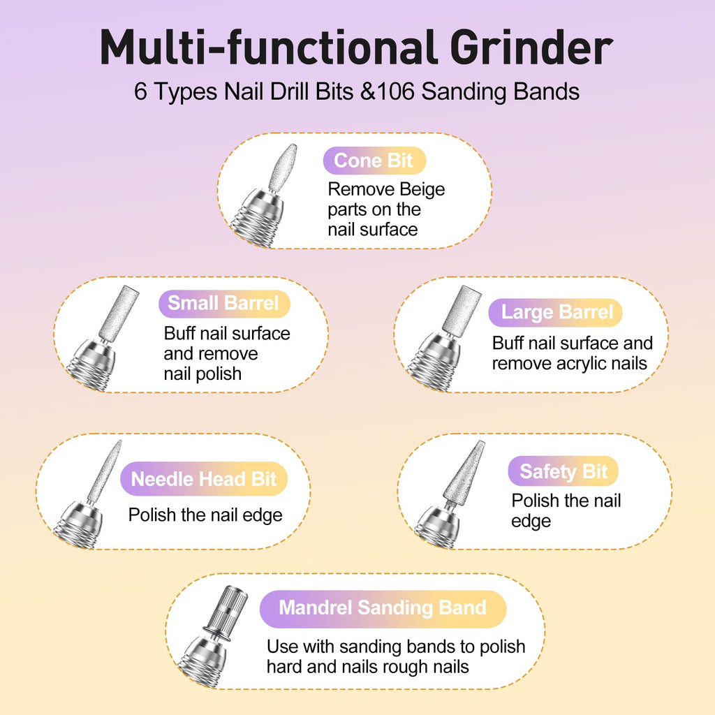 Jiasheng Professional Nail Drill – 30000rpm Efile for Acrylic & Gel