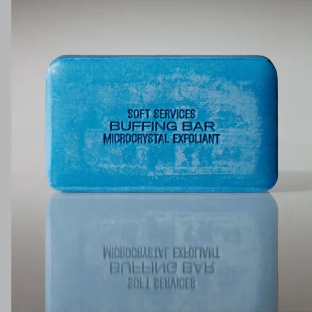 JIGME CALA SOFT.SERVICESS Buffing Bar – Microcrystal Exfoliating Body Bar for KP & Ingrown Hair (2 Pack, 7.5 oz each)