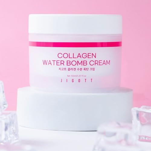Jigott Collagen Water Bomb Cream Net 150ml/5.1 fl oz – Refreshing, Non-Sticky Hydration