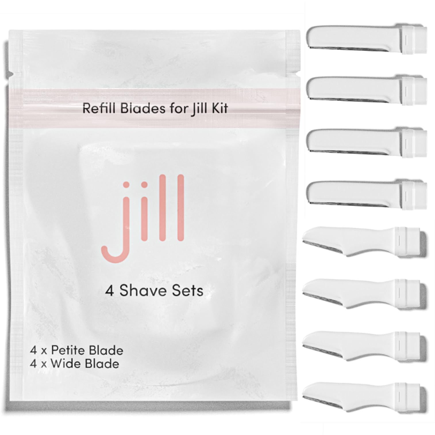 Jill Dermaplane Razor Refills for Women – 8 Blades for V1 Dermaplaner