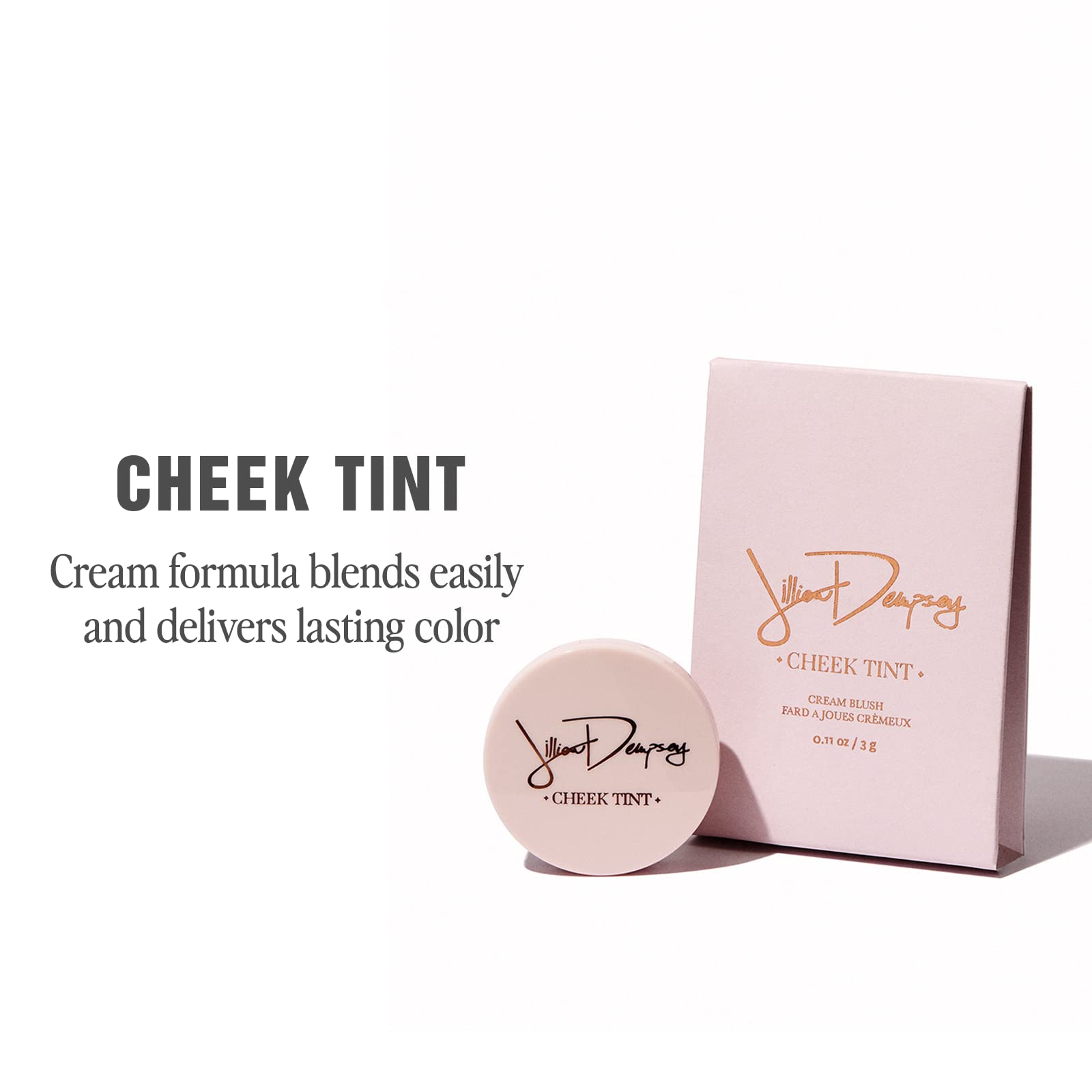 Jillian Dempsey Cheek Tint Poppy – Natural Cream Blush, Easy Blend, All-Day Color