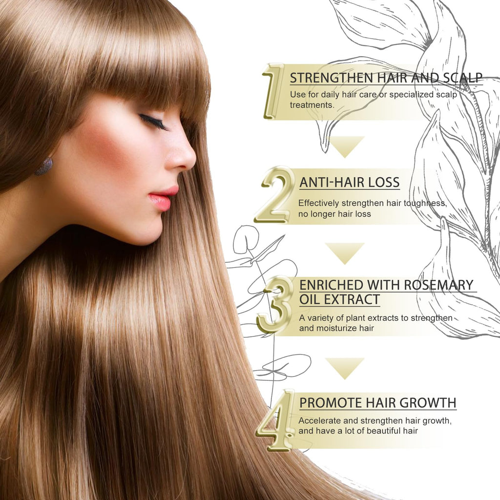 JISKG 180 ml EELHOE Rosemary Hair Growth Oil – 3-Pack for Dry & Damaged Hair
