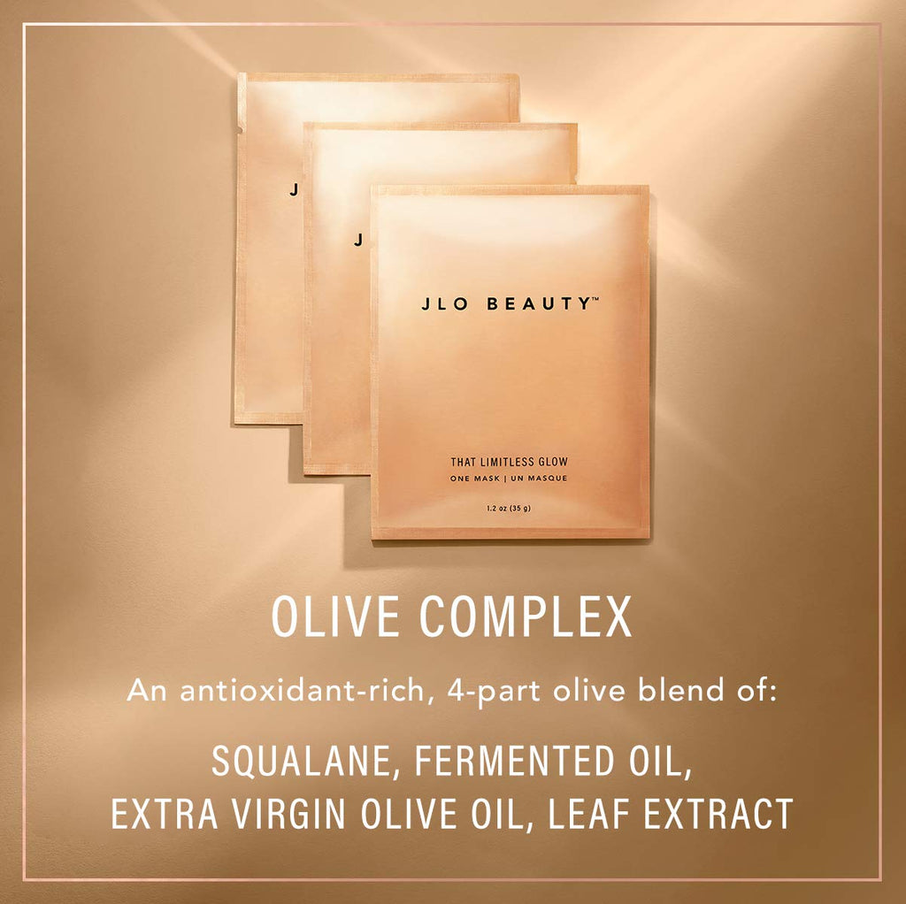 JLO BEAUTY Face Mask – 2-Piece Hydrating Sheet Masks with Glow Serum (3-Pack)