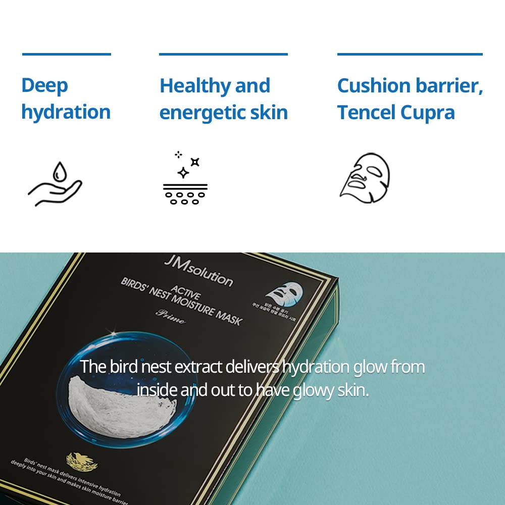JMsolution Active Birds' Nest Moisture Mask - 10 Sheet Masks
