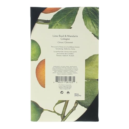Jo Malone Lime Basil Mandarin Unisex Cologne Spray – 3.4 oz (Pack May Vary) | Signature Fragrance