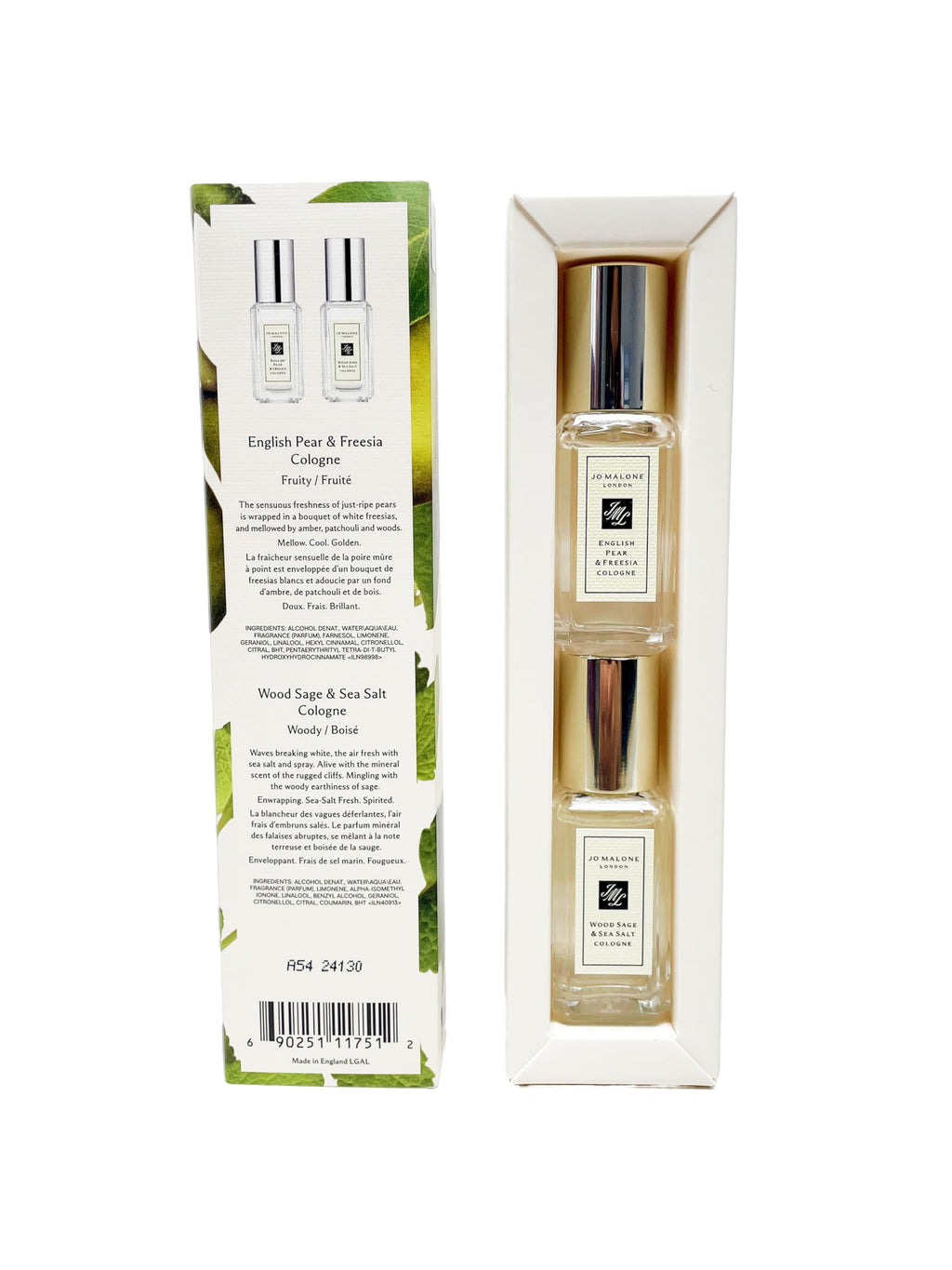 Jo Malone Travel Cologne Duo: English Pear & Freesia + Wood Sage & Sea Salt 0.3 Fl Oz