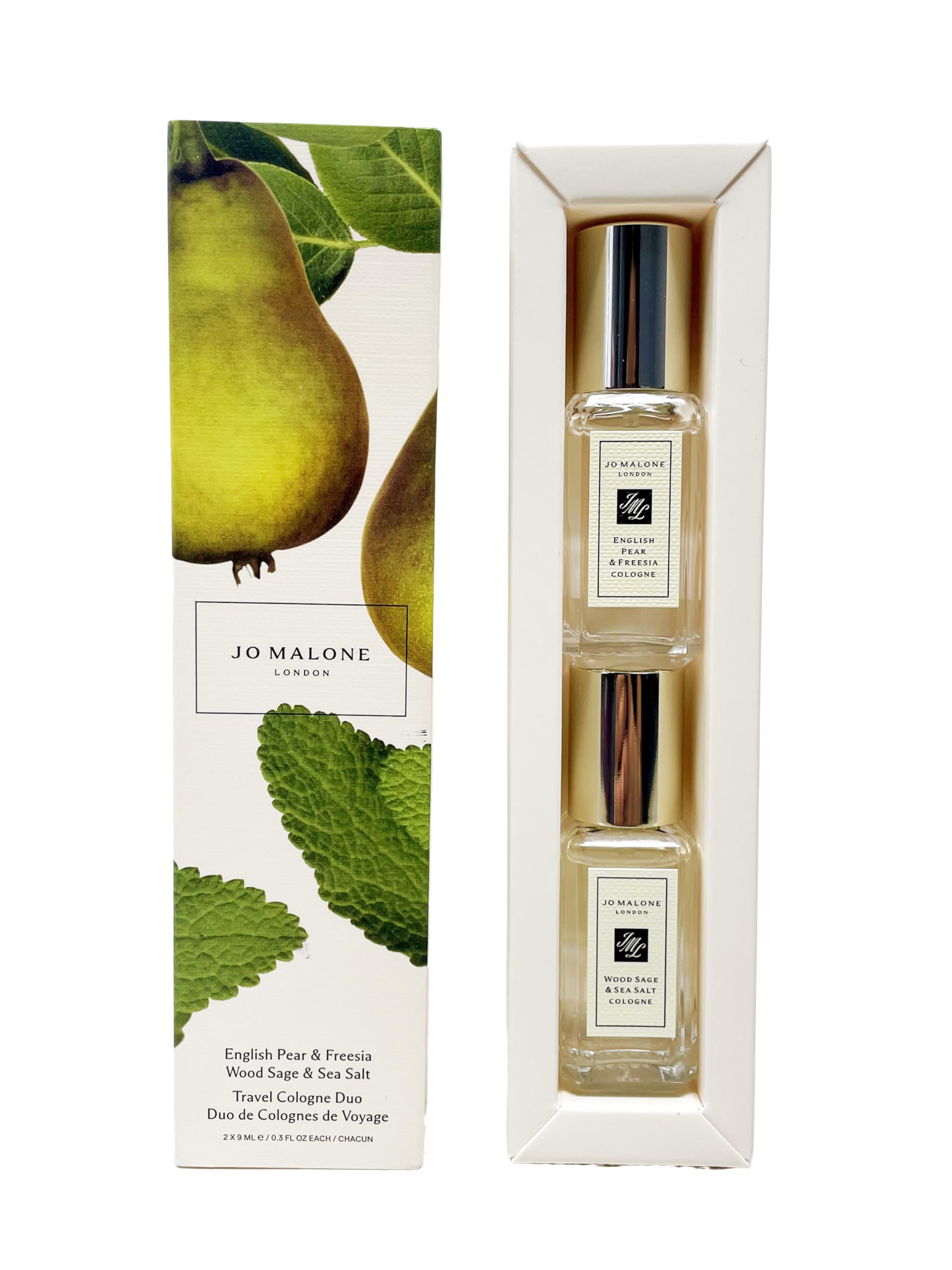 Jo Malone Travel Cologne Duo: English Pear & Freesia + Wood Sage & Sea Salt 0.3 Fl Oz