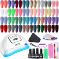 JODSONE 32 Color Gel Nail Polish Set with UV LED Light | Home Manicure Kit