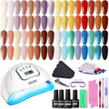 JODSONE 36-Pcs Gel Nail Polish Kit with UV Light – 32 Colors + Base & Top Coats