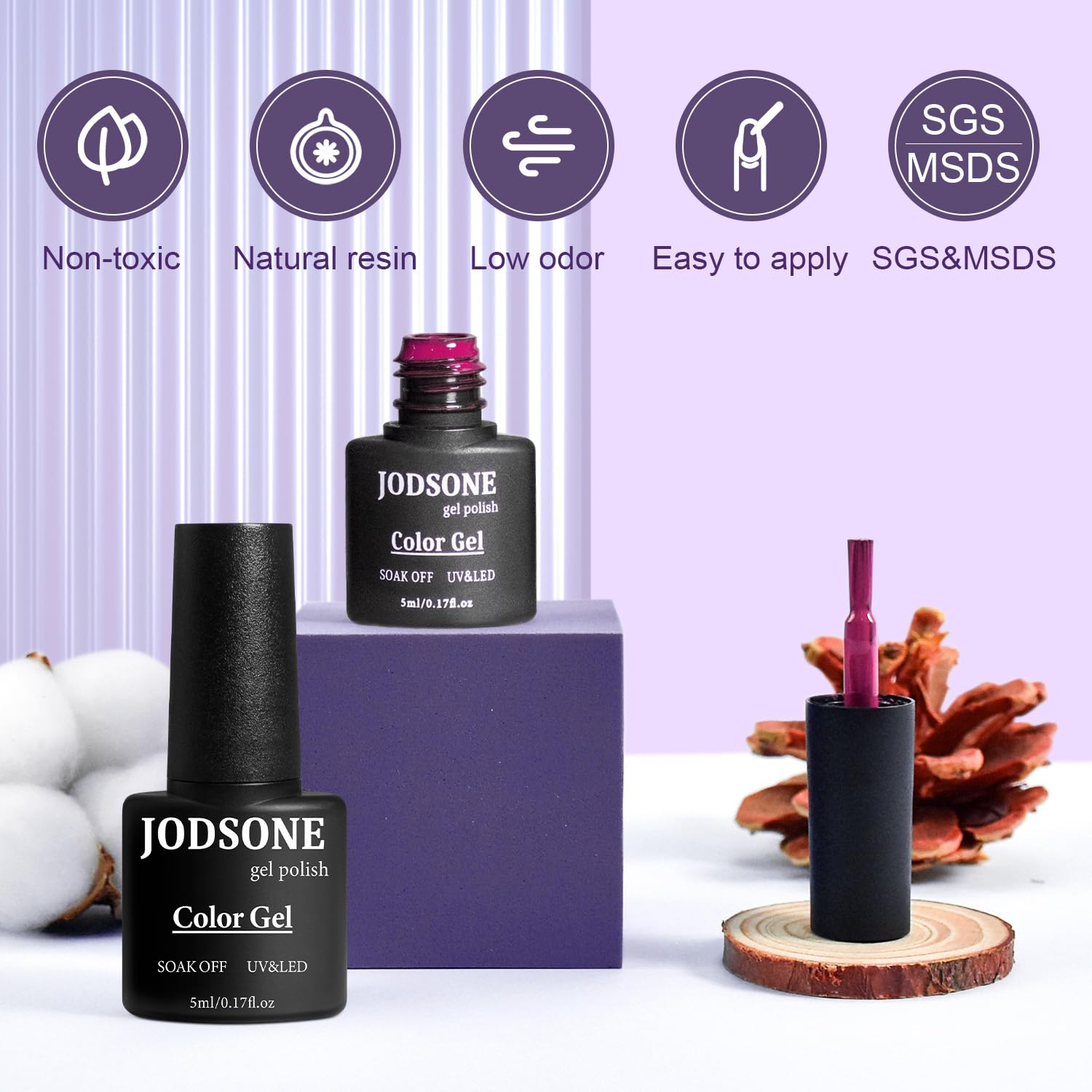 JODSONE Gel Nail Polish Starter Set – 100-Piece Multi-Color Collection for Home or Salon
