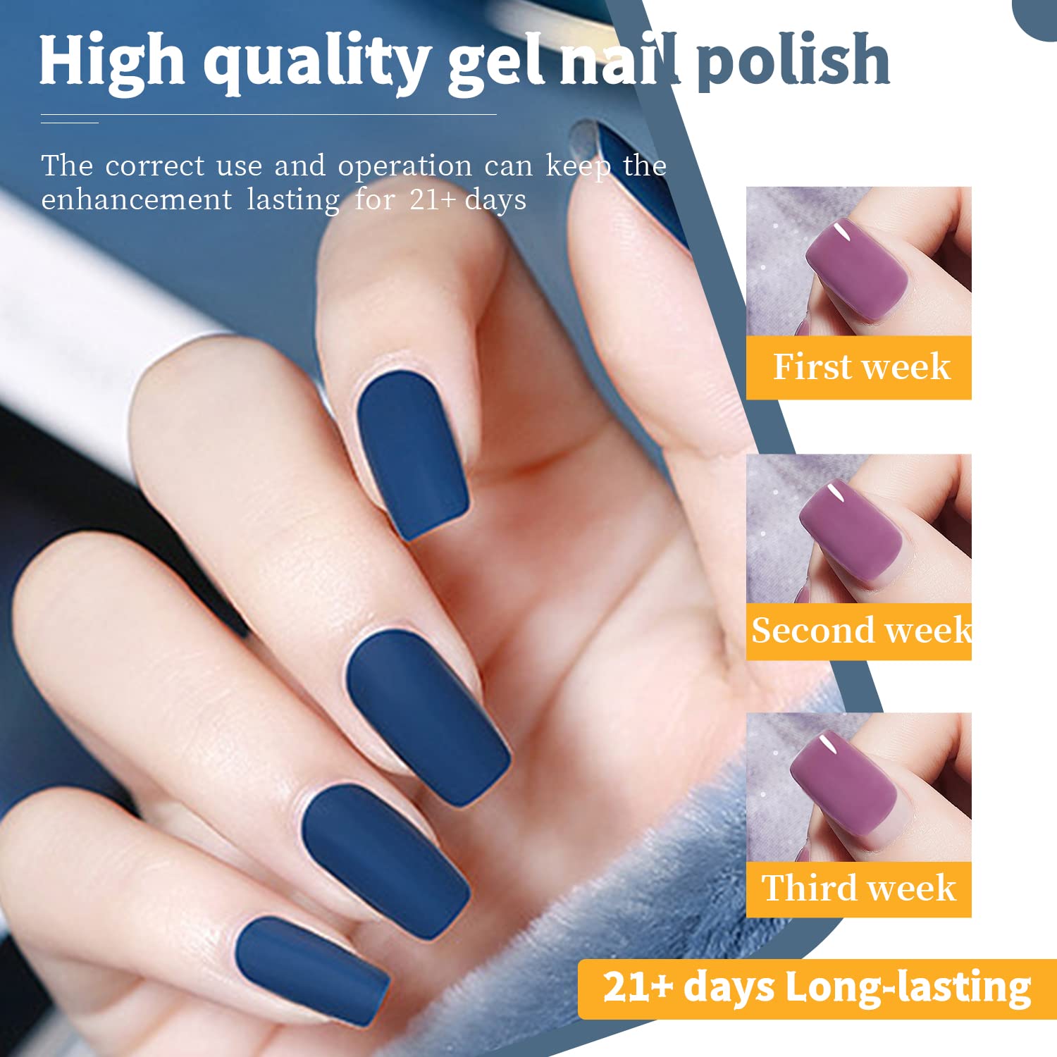 JODSONE 60-Piece Gel Nail Polish Set with Base & Top Coats – At-Home Manicure Kit