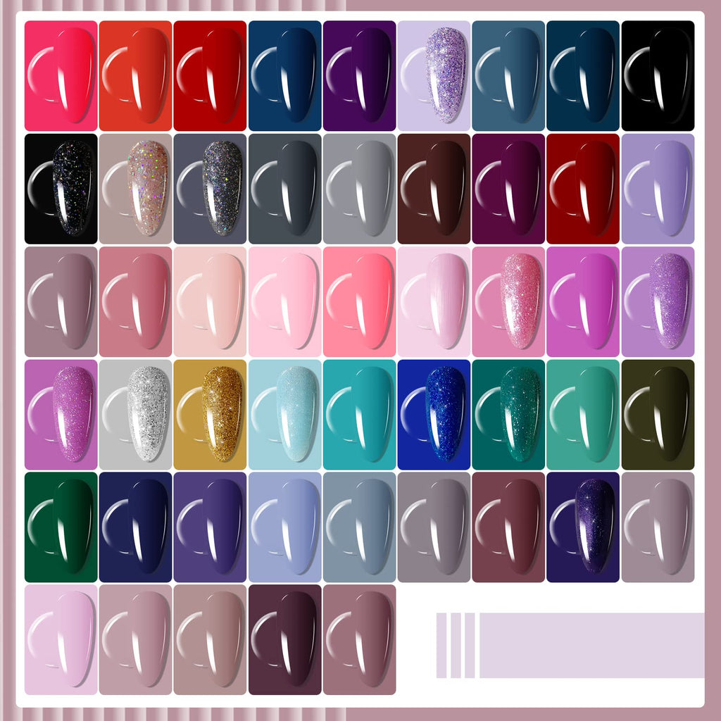 JODSONE Gel Nail Polish Starter Set – 100-Piece Multi-Color Collection for Home or Salon
