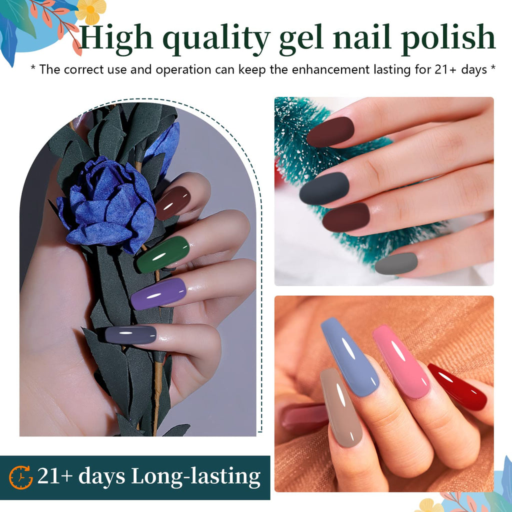 JODSONE 32 Color Gel Nail Polish Set with UV LED Light | Home Manicure Kit