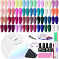 JODSONE 36-Piece Gel Nail Polish Starter Kit with UV LED Lamp – 32 Colors, Base/Top Coats & Tools