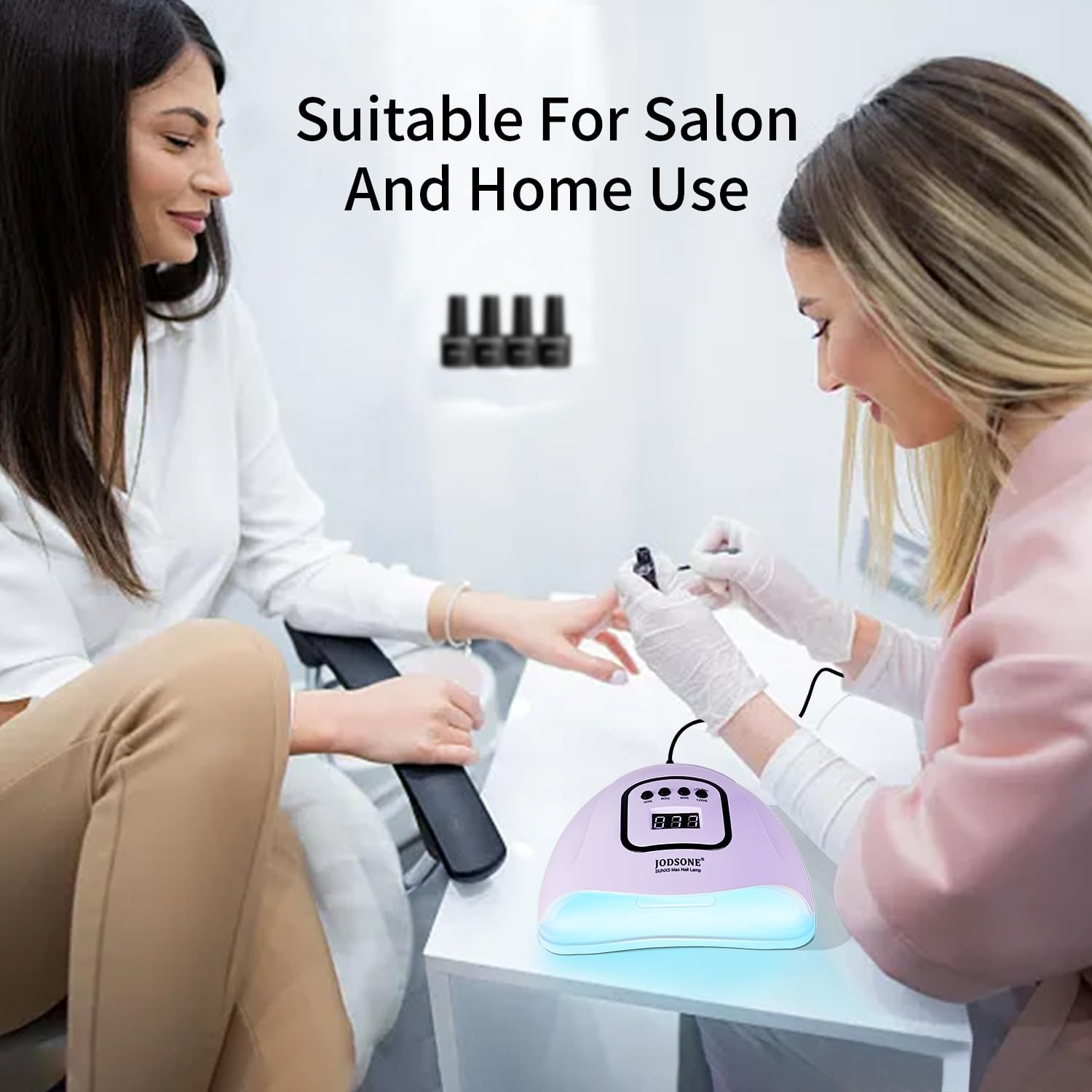 JODSONE UV LED Nail Lamp with Auto Sensor & 4 Timers – Purple