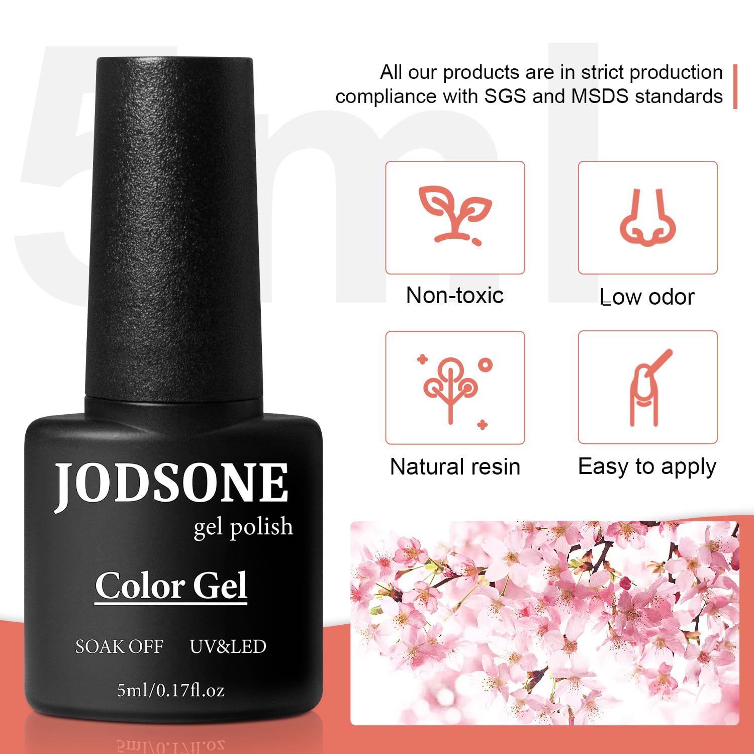 JODSONE Gel Nail Polish Kit with UV Light – 32 Colors, Base Coat, Matte Glitter Top Coat, Salon Tools