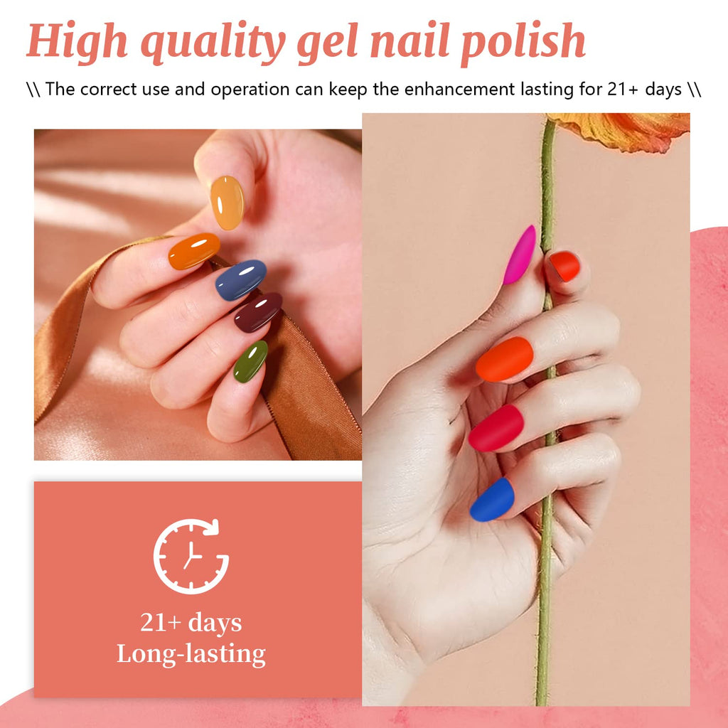 JODSONE Gel Nail Polish Kit with UV Light – 32 Colors, Base Coat, Matte Glitter Top Coat, Salon Tools