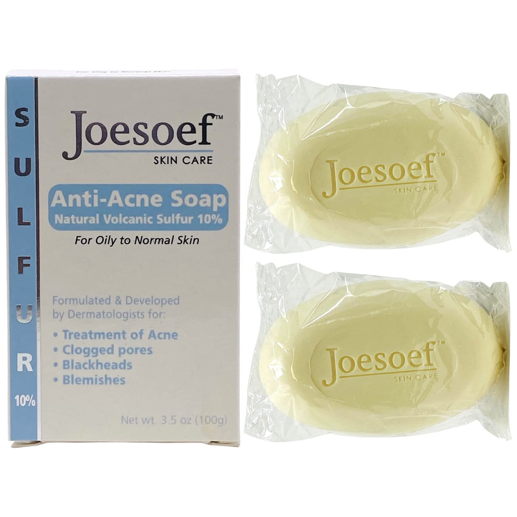 JOESOEF SKIN CARE Sulfur Soap with Salicylic Acid for Acne - Dermatologist-Approved, pH-Balanced Cleanser