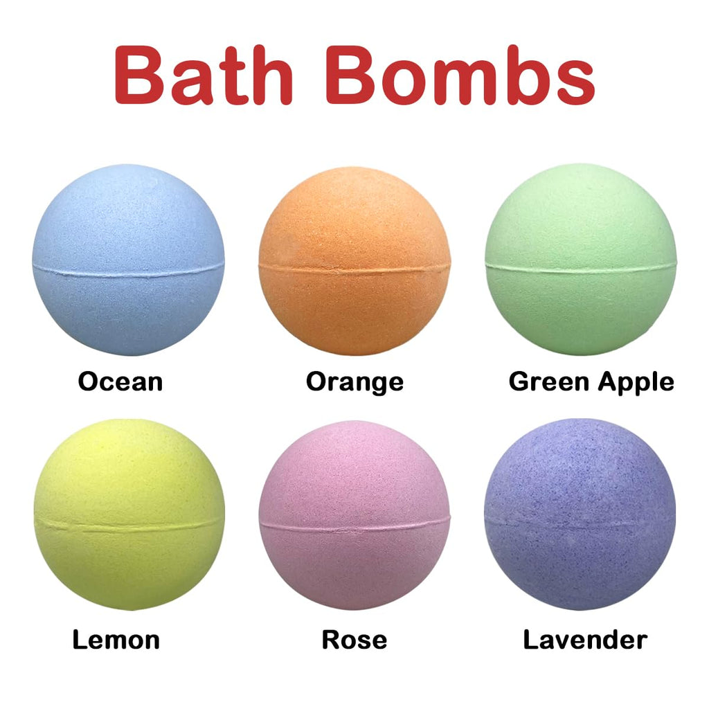 JoFAN 6 Pack Christmas Bath Bombs with Inside Squishy Toys