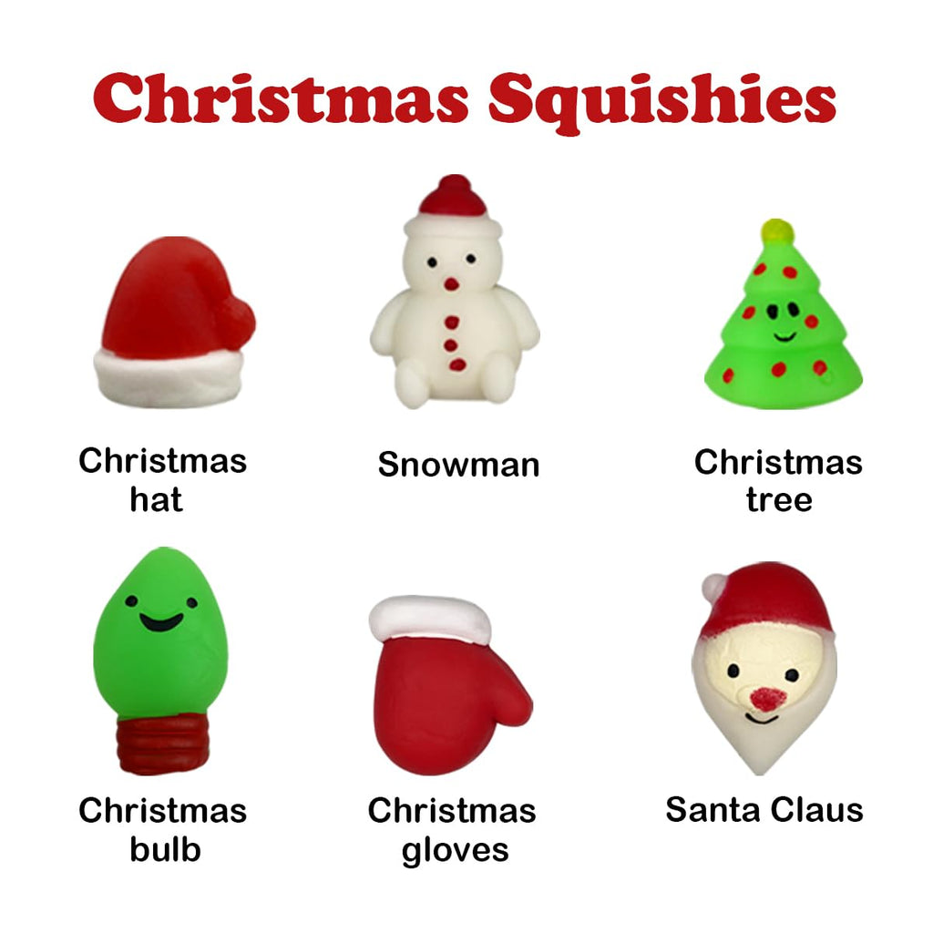 JoFAN 6 Pack Christmas Bath Bombs with Inside Squishy Toys