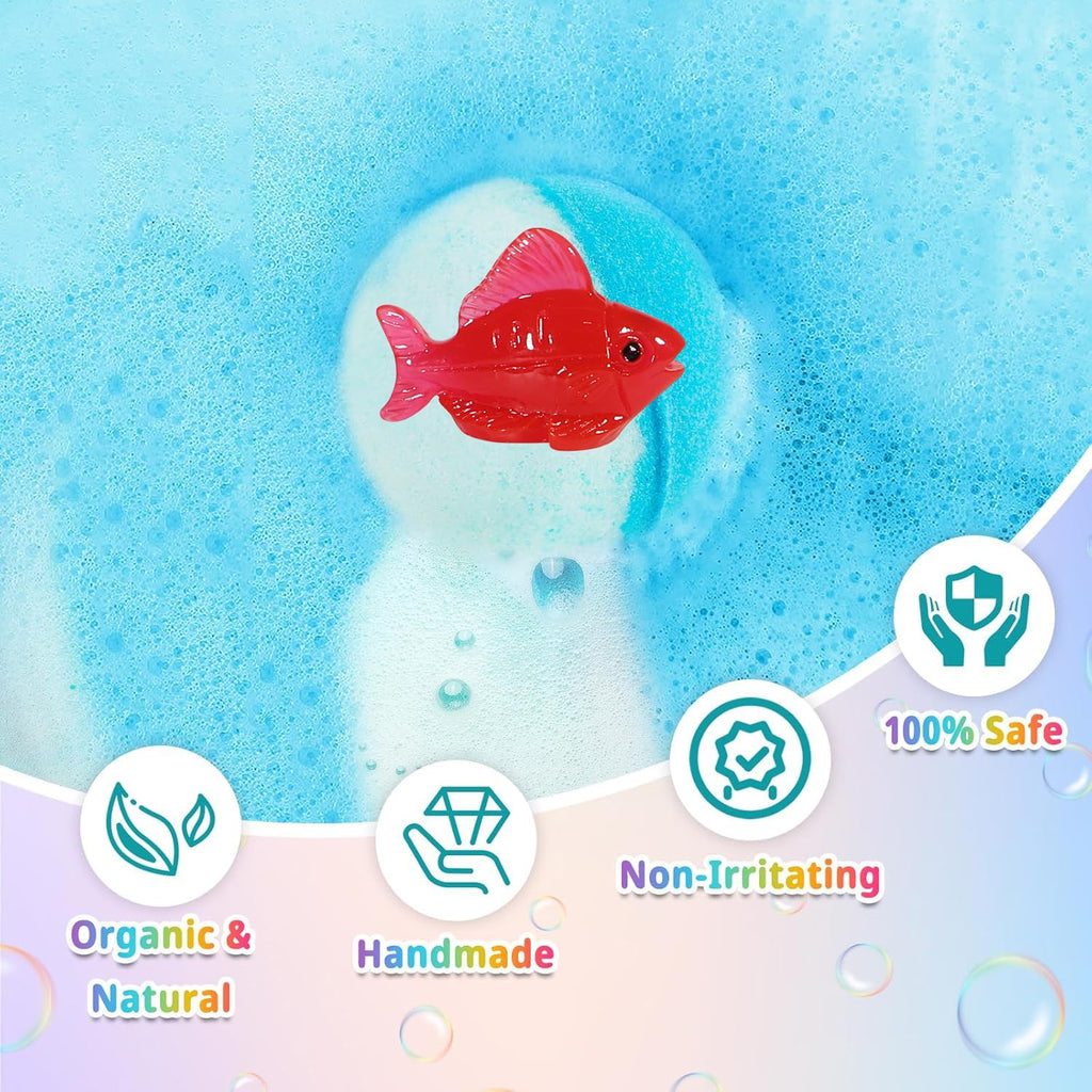JOFEI Kids Bath Bombs with Surprise Inside – 24 Pack Gift Set for Bath Time
