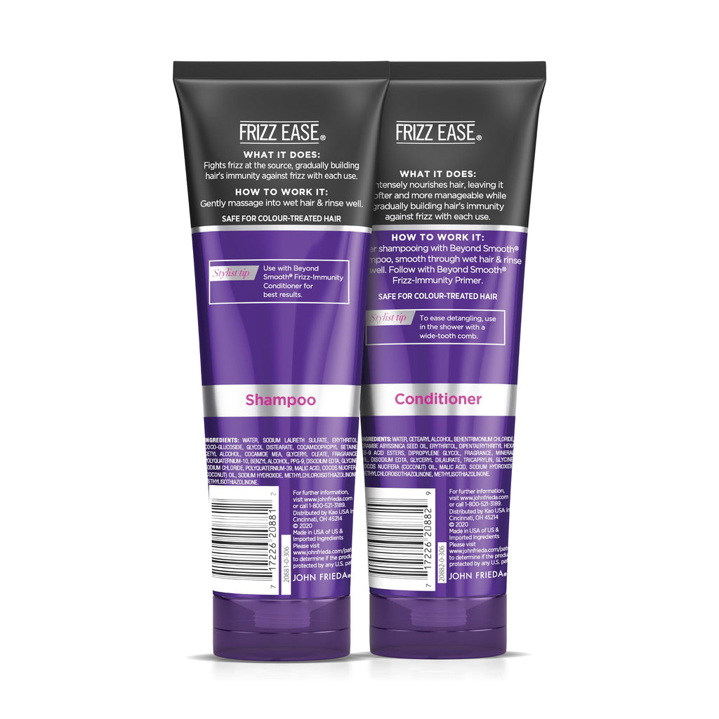 John Frieda Frizz Ease Beyond Smooth Bundle: Frizz Immunity Shampoo & Conditioner, 8.45 oz Each