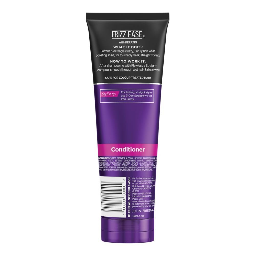 John Frieda Frizz Ease Flawlessly Straight Conditioner – Keratin Oil for Instantly Easy Straight Styling (8.45 oz)