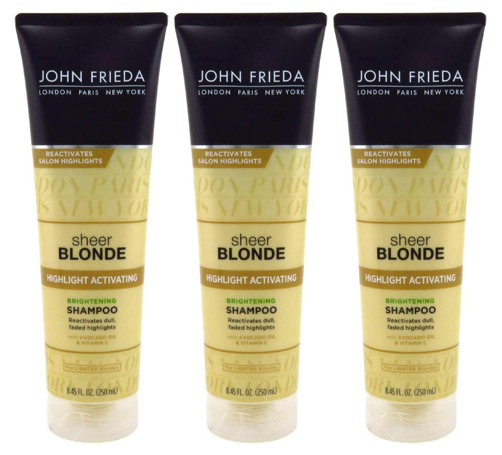 John Frieda Sheer Blonde Highlight Activating Shampoo – Pack of 3, 8.45 oz
