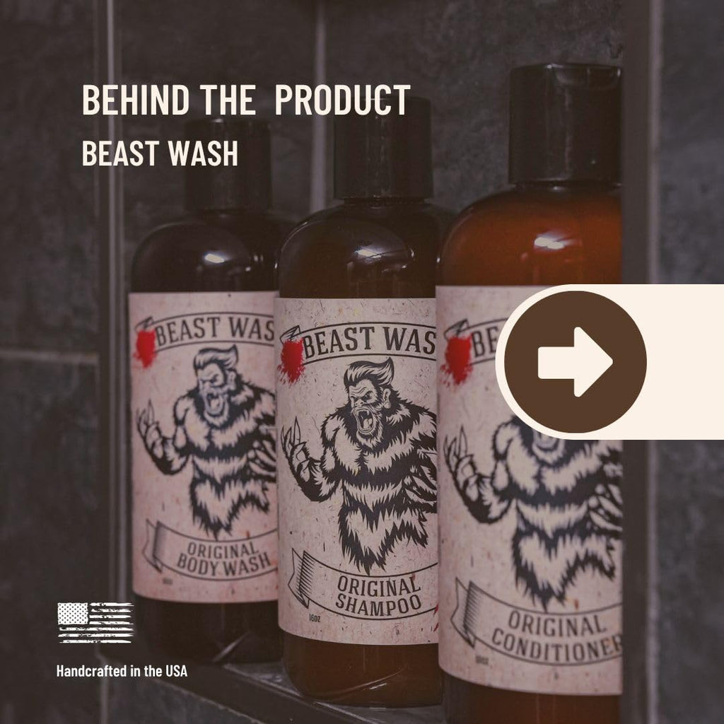Johnny Slicks Beast Shower Set – Organic Shampoo, Body Wash & Conditioner | Original Scent