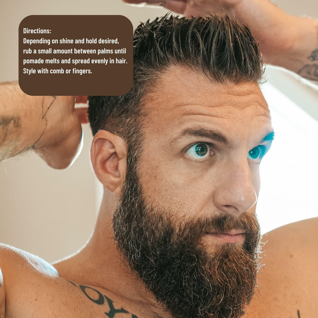 Johnny Slicks Oil Based Pomade — Organic Men’s Styling (USA Made, Low–Medium Hold)
