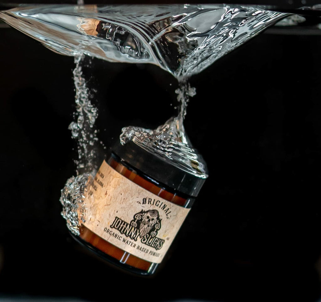 Johnny Slicks Water Based Pomade – Strong Hold, High Shine, All-Natural Styling for Men | US Made, Veteran-Owned