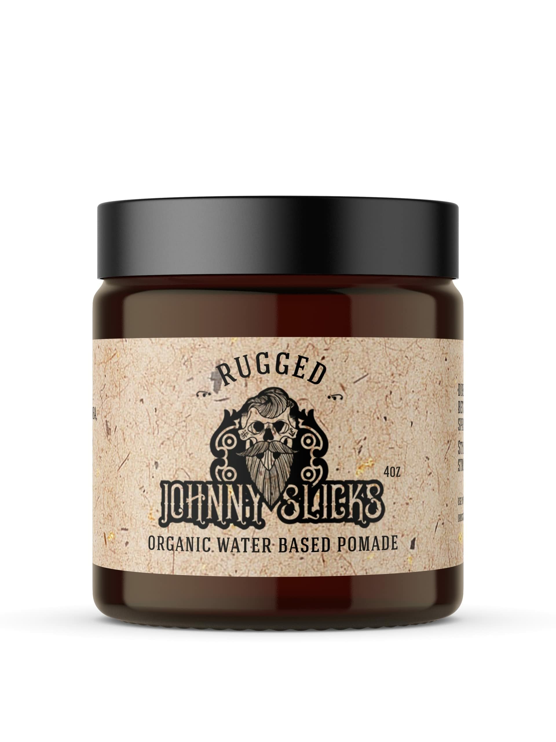 Johnny Slicks Water Based Pomade – Strong Hold, High Shine, All-Natural Styling for Men | US Made, Veteran-Owned