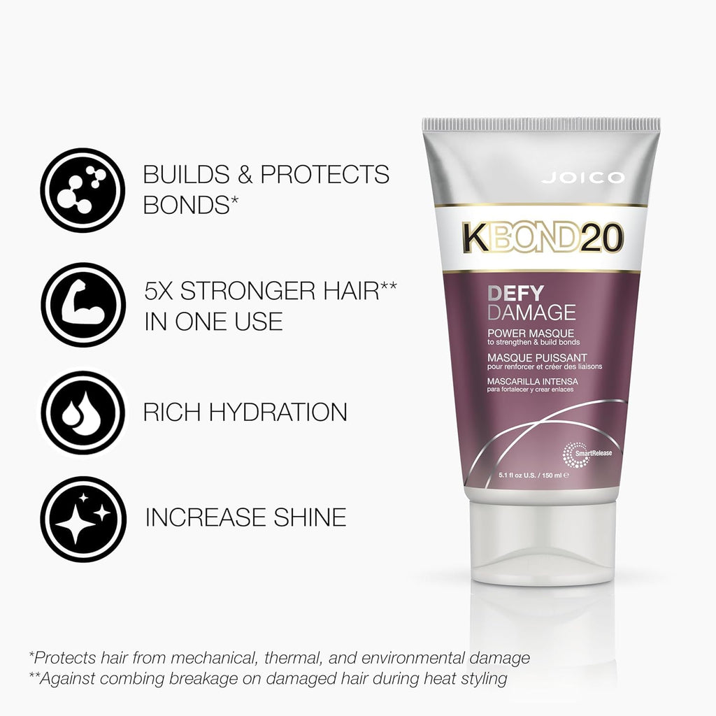 Joico Defy Damage KBOND20 Power Masque — Stronger, Hydrated Hair | Color-Safe | 2 Pack