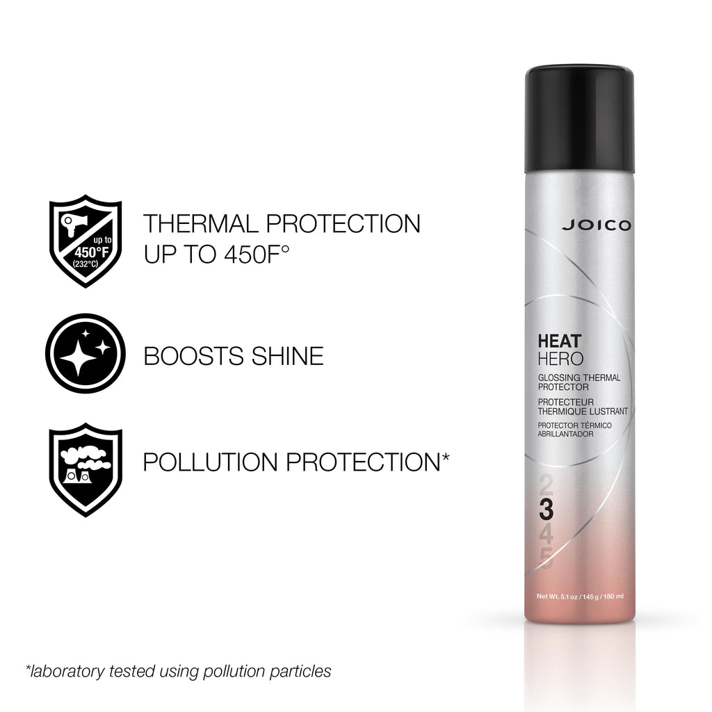 Joico Heat Hero Glossing Thermal Protector – Heat, Pollution Defense, Shine & Split-End Protection