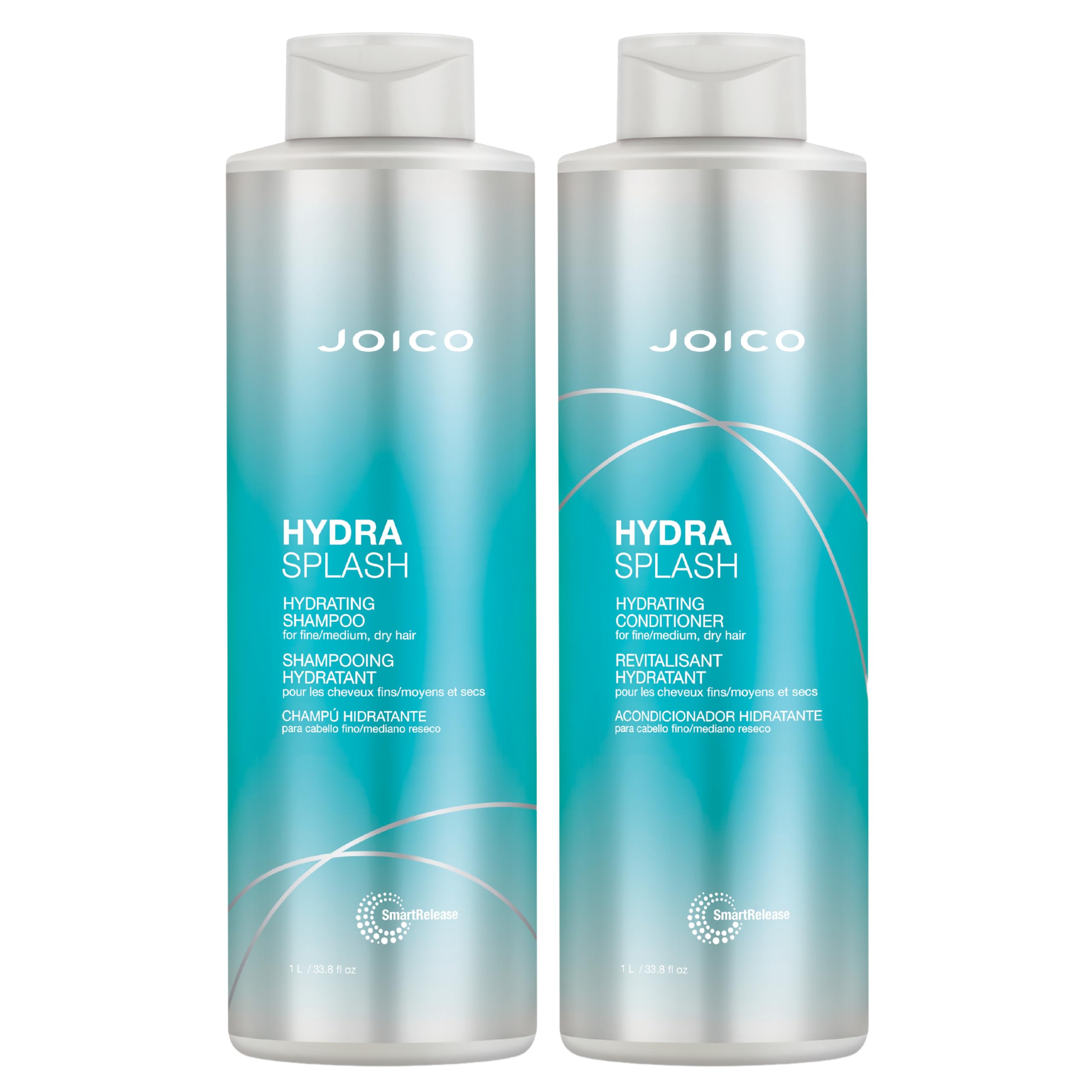 Joico HydraSplash Hydrating Shampoo & Conditioner Set for Fine Hair – 33.8 oz Each