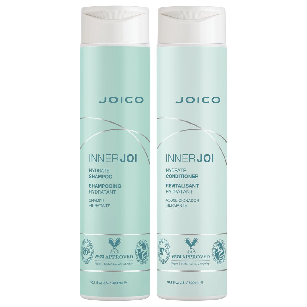 Joico InnerJoi Hydration Shampoo & Conditioner Set | Sulfate & Paraben Free, Vegan