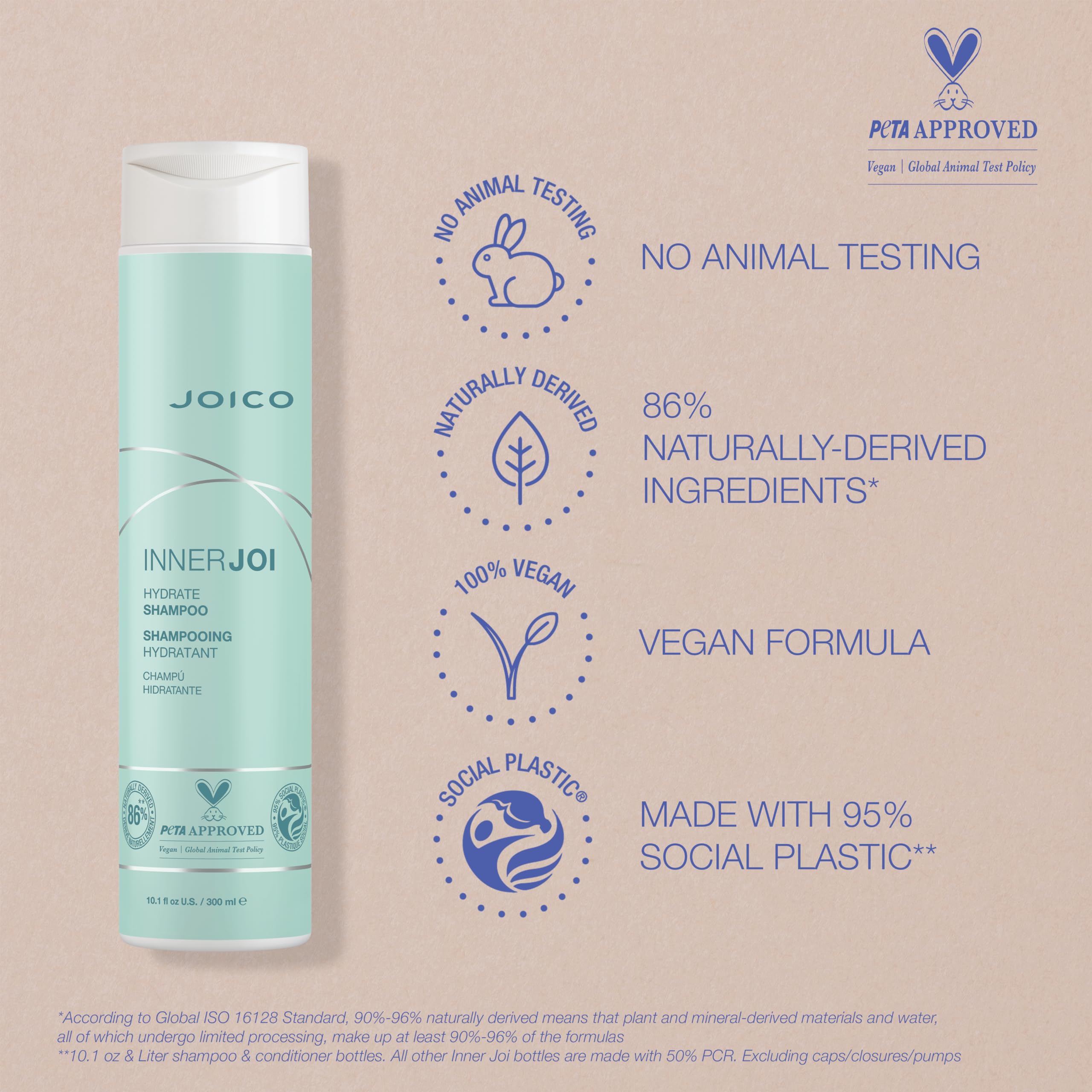 Joico InnerJoi Hydration Shampoo & Conditioner Set | Sulfate & Paraben Free, Vegan
