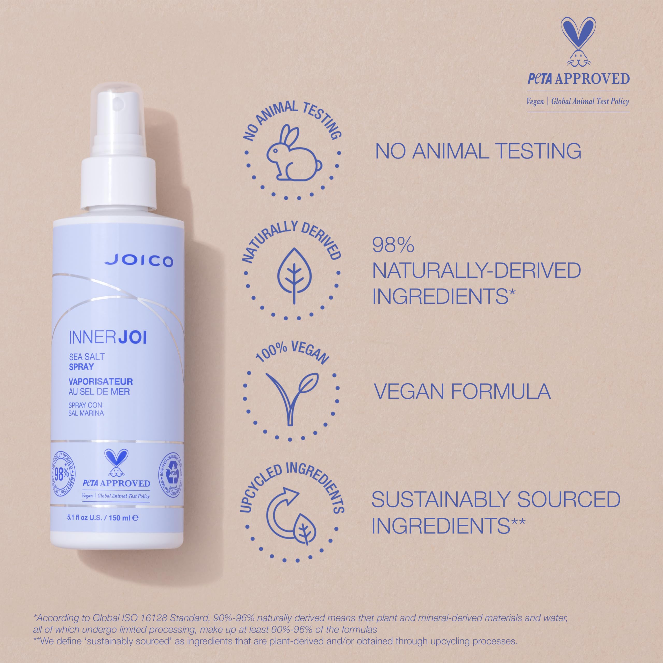 Joico InnerJoi Sea Salt Spray | All Hair Types, Vegan, Sulfate & Paraben Free | 5.1 oz | 2-Pack