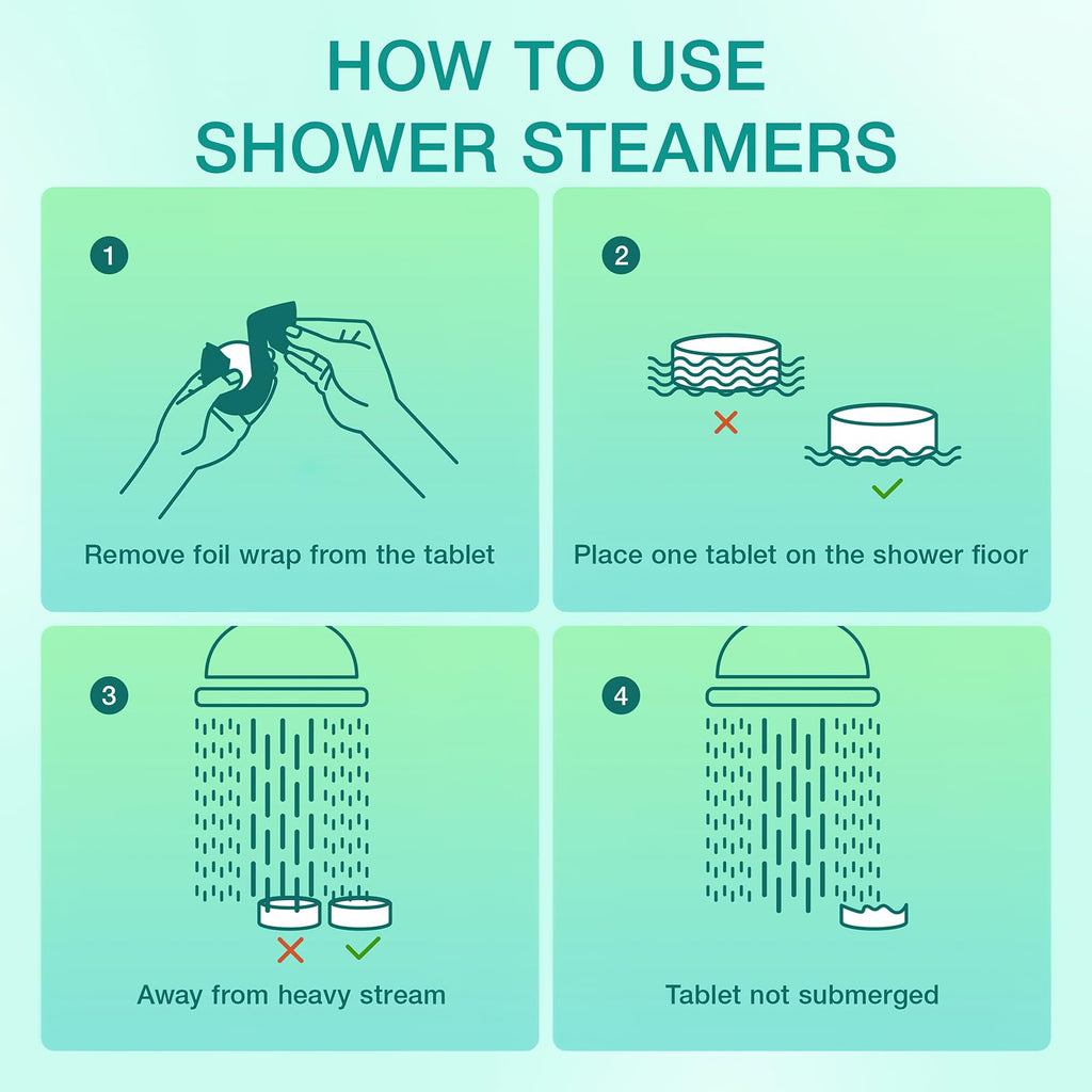 JoJowell Shower Steamers Aromatherapy — 18-Pack Mint & Eucalyptus Gift