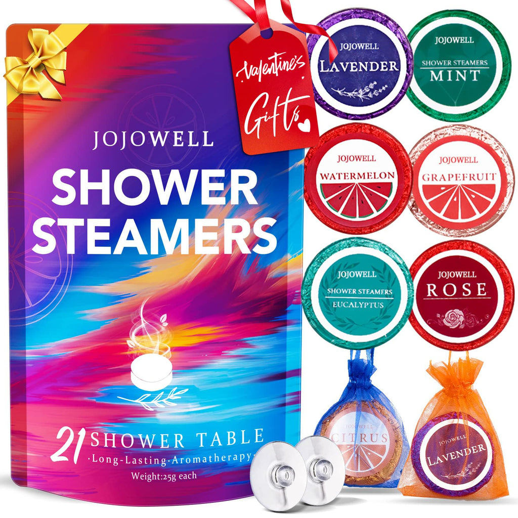 JoJowell Shower Steamers Aromatherapy – 21-Piece Gift Set for Her | Valentines, Birthday, Self-Care