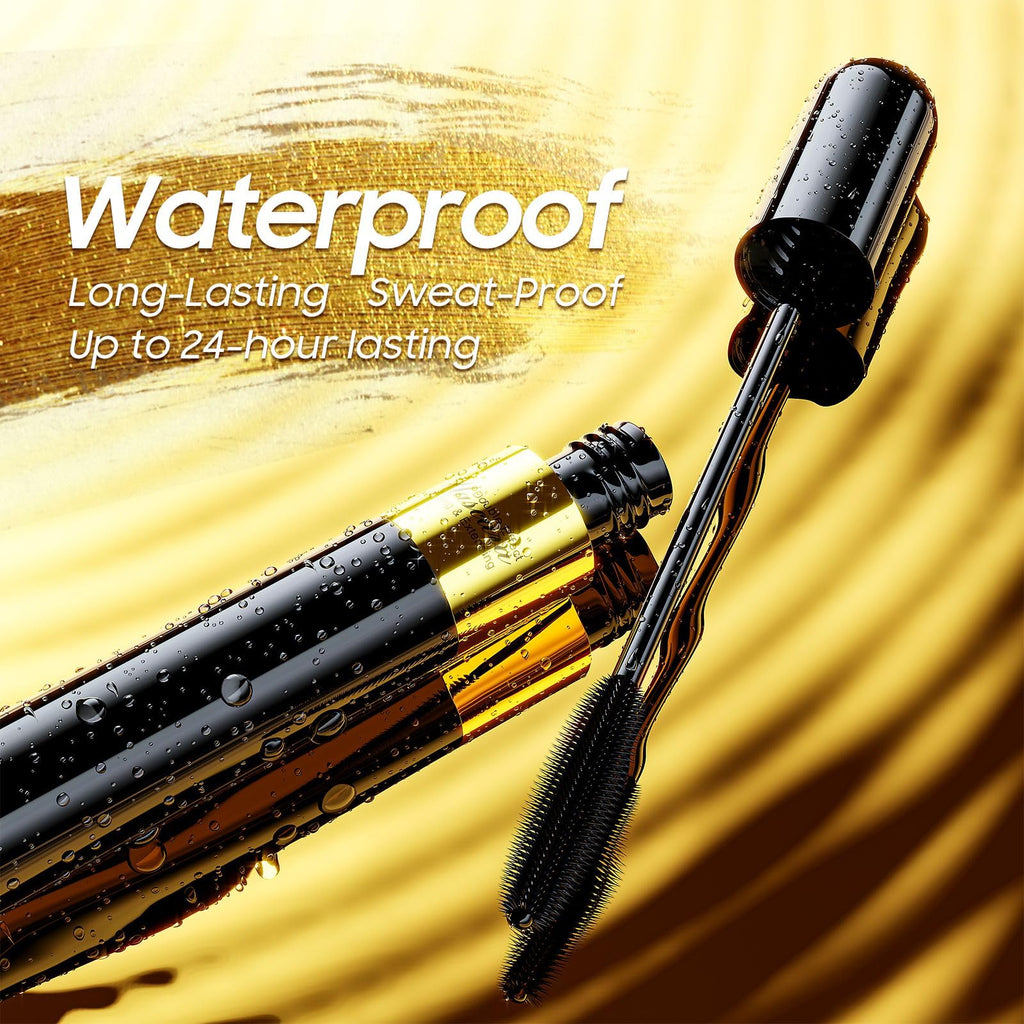 Jokmbzry Mascara – Long-Lasting Volume & Length, Waterproof & No Clump, 2-in-1 Dual-Brush