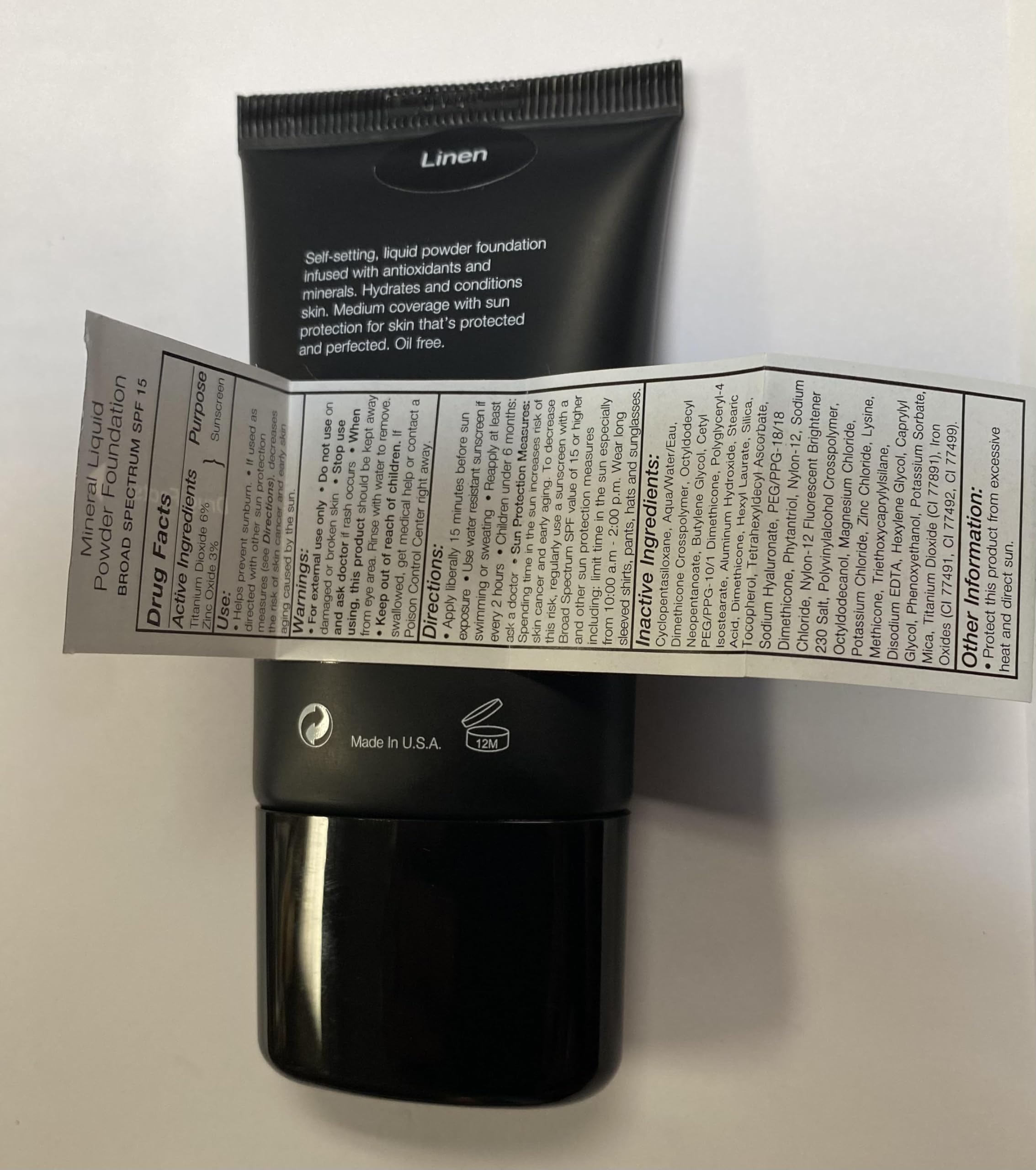 Jolie Mineral Liquid Powder Foundation SPF 15 | Hypoallergenic, Oil-Free, All Skin Types | 1 Fl Oz