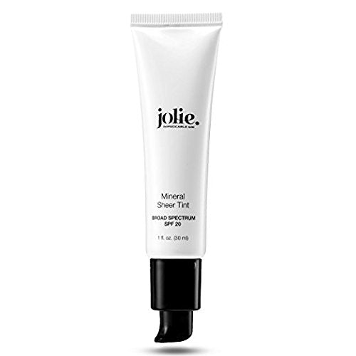 Jolie Mineral Sheer Tint SPF 20 Oil Free – Face Tinted Moisturizer, Hydration & Mineral Sunscreen – Vegan