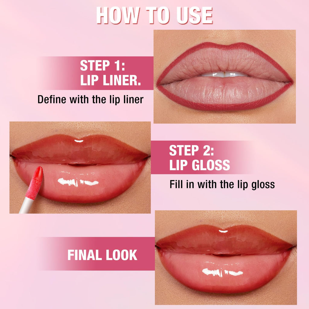 Jolilab Matte Lip Liner Lip Oil Set – 12 Colors, Hydrating, Long-Lasting & Cruelty-Free