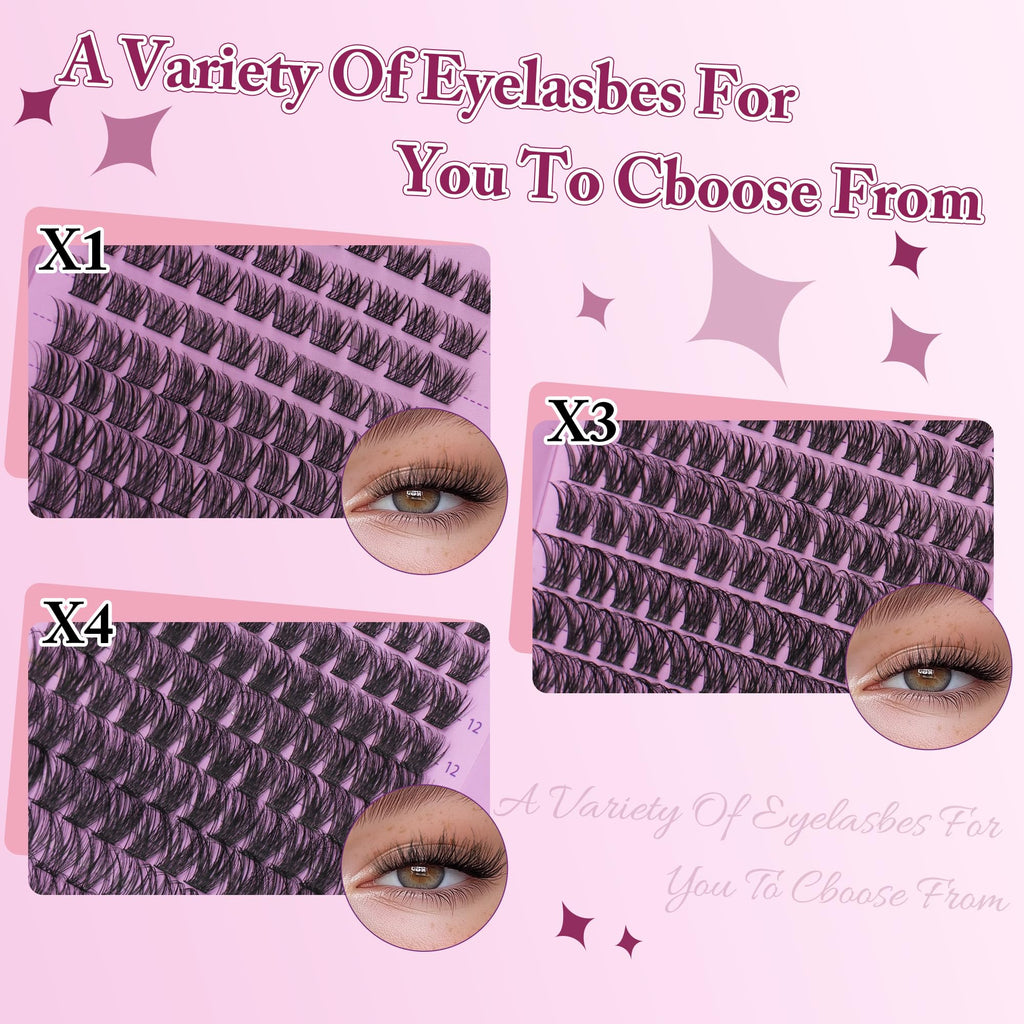 Jomay Lash Clusters Kit – DIY Wispy Lashes (D Curl 10-18mm), Waterproof Hold | M J JOMAY